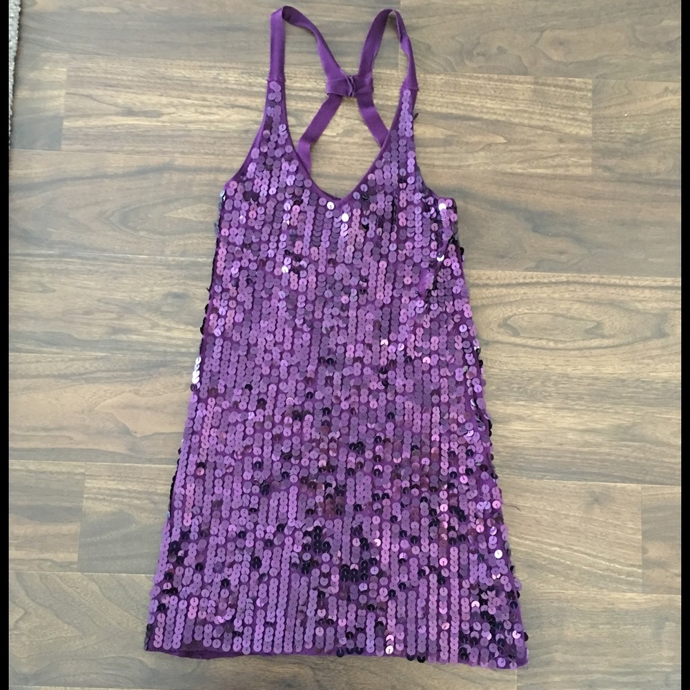 Purple Sequin Mini dress perfect for NYE